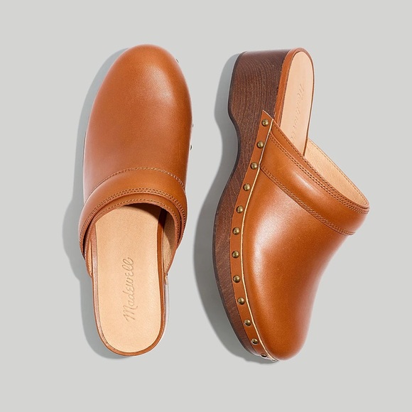 Madewell Shoes - NIB Madewell Cecily Clogs in Oiled Leather English Saddle Brown Size 8.5